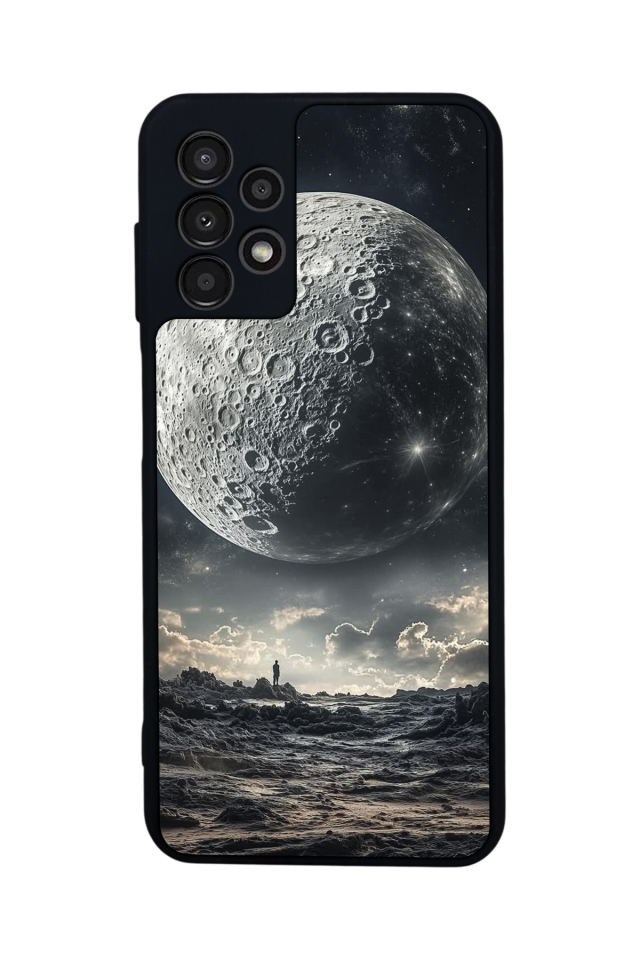 Samsung Galaxy A13 Uyumlu Ay Tasarımlı Glossy Premium Kılıf