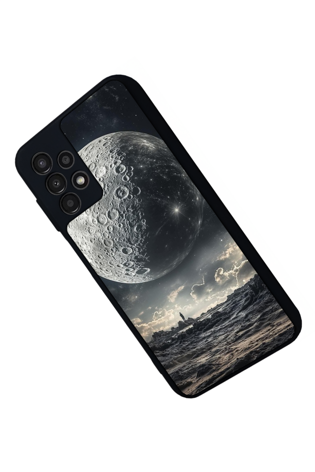 Samsung Galaxy A13 Uyumlu Ay Tasarımlı Glossy Premium Kılıf