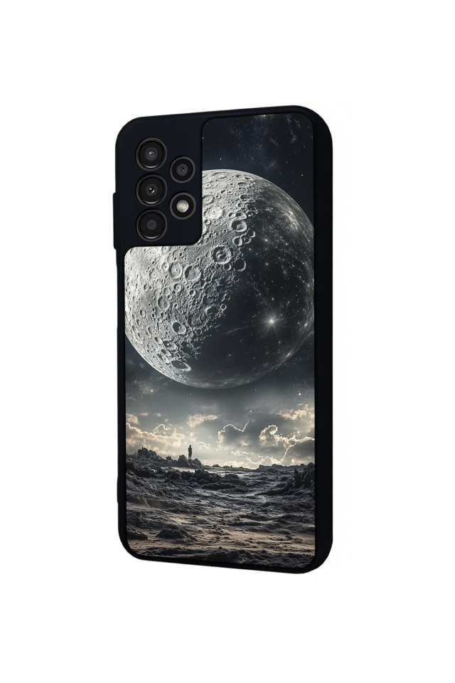 Samsung Galaxy A13 Uyumlu Ay Tasarımlı Glossy Premium Kılıf
