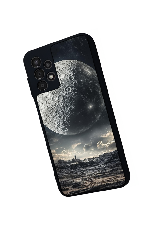Samsung Galaxy A13 Uyumlu Ay Tasarımlı Glossy Premium Kılıf