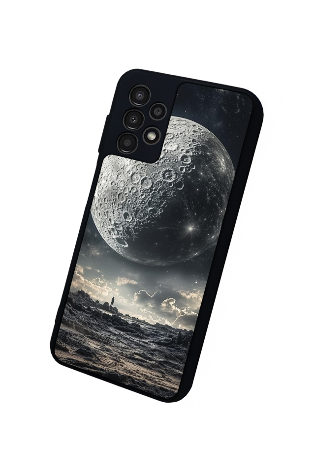 Samsung Galaxy A13 Uyumlu Ay Tasarımlı Glossy Premium Kılıf