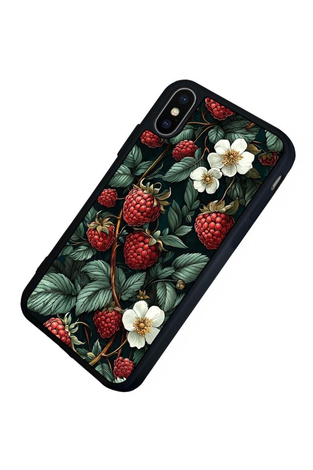 iPhone X/ XS Uyumlu Botanik Tasarımlı Glossy Premium Kılıf