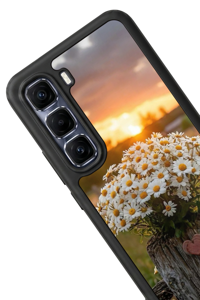 Infinix Hot 60 Pro Plus Uyumlu Cicek Tasarımlı Glossy Premium Kılıf
