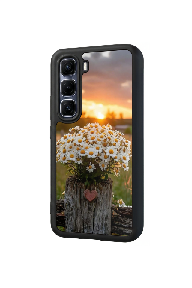 Infinix Hot 60 Pro Plus Uyumlu Cicek Tasarımlı Glossy Premium Kılıf