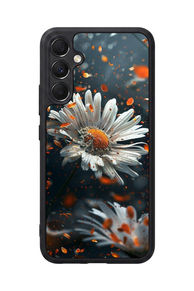 Samsung Galaxy A34 Uyumlu Cicek Tasarımlı Glossy Premium Kılıf