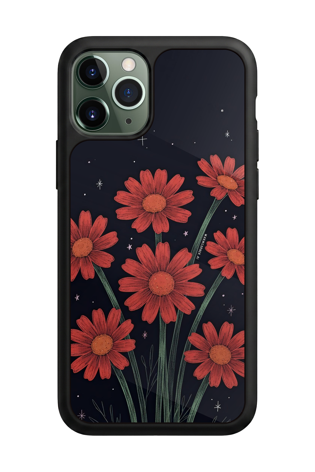 iPhone 11 Pro Uyumlu Floral Tasarımlı Glossy Premium Kılıf