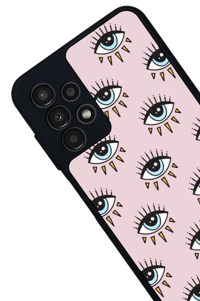 Samsung Galaxy A13 Uyumlu Göz Tasarımlı Glossy Premium Kılıf
