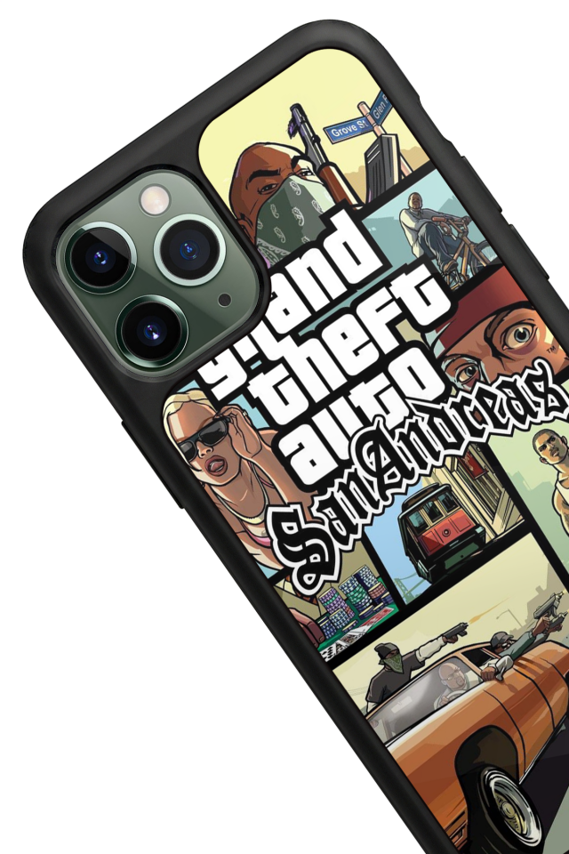 iPhone 11 Pro Max Uyumlu GTA Tasarımlı Glossy Premium Kılıf