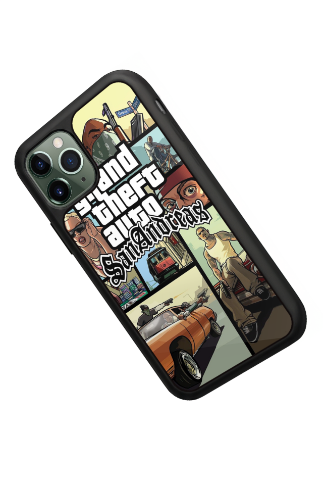 iPhone 11 Pro Max Uyumlu GTA Tasarımlı Glossy Premium Kılıf