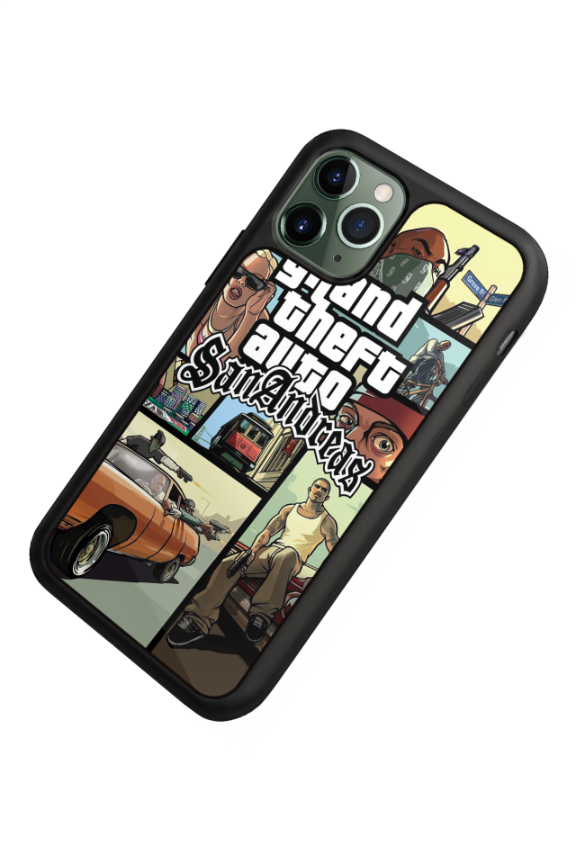 iPhone 11 Pro Max Uyumlu GTA Tasarımlı Glossy Premium Kılıf