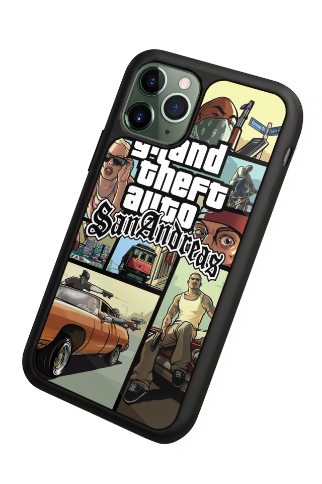 iPhone 11 Pro Max Uyumlu GTA Tasarımlı Glossy Premium Kılıf