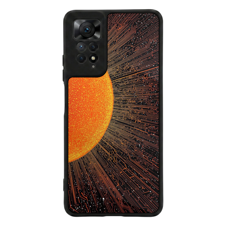Xiaomi Redmi Note 12 Pro Uyumlu Güneş Tasarımlı Glossy Premium Kılıf