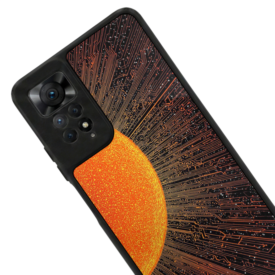 Xiaomi Redmi Note 12 Pro Uyumlu Güneş Tasarımlı Glossy Premium Kılıf