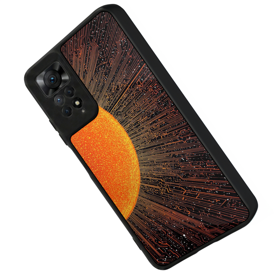 Xiaomi Redmi Note 12 Pro Uyumlu Güneş Tasarımlı Glossy Premium Kılıf
