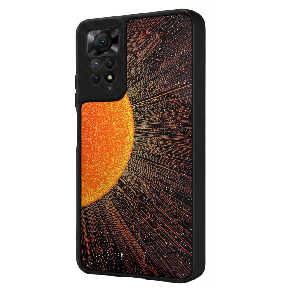 Xiaomi Redmi Note 12 Pro Uyumlu Güneş Tasarımlı Glossy Premium Kılıf