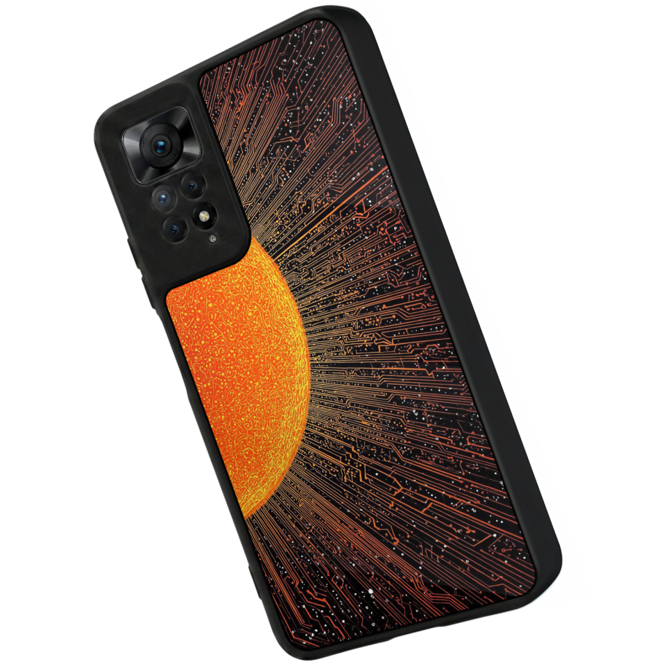 Xiaomi Redmi Note 12 Pro Uyumlu Güneş Tasarımlı Glossy Premium Kılıf