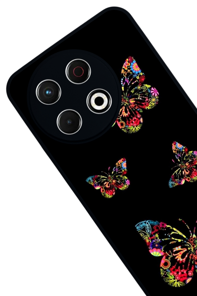 Tecno Spark 30 Pro Uyumlu Kelebek Tasarımlı Glossy Premium Kılıf