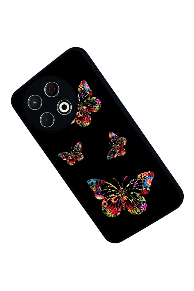 Tecno Spark 30 Pro Uyumlu Kelebek Tasarımlı Glossy Premium Kılıf