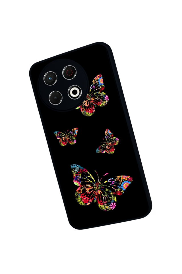 Tecno Spark 30 Pro Uyumlu Kelebek Tasarımlı Glossy Premium Kılıf