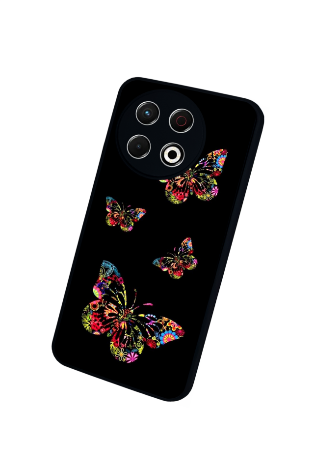 Tecno Spark 30 Pro Uyumlu Kelebek Tasarımlı Glossy Premium Kılıf