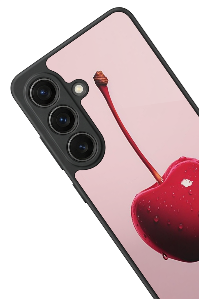 Samsung Galaxy S26 Uyumlu Kiraz Tasarımlı Glossy Premium Kılıf