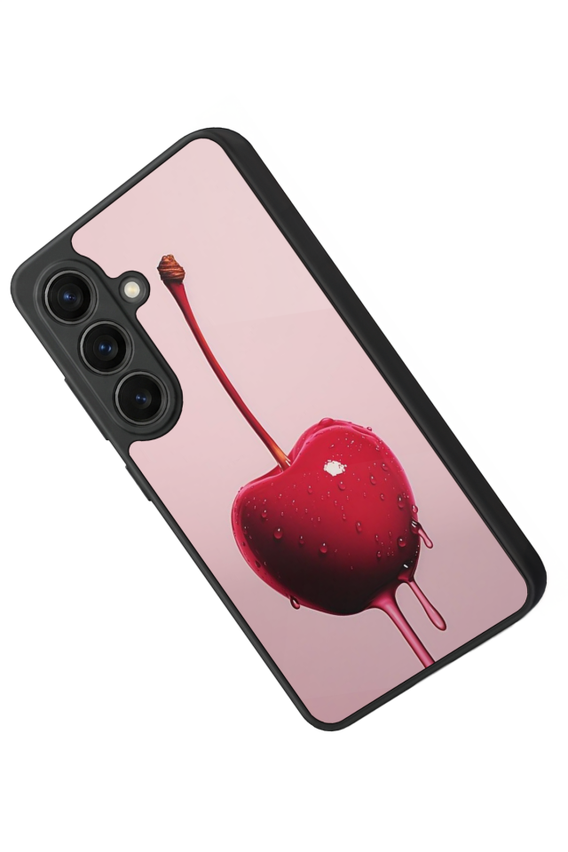 Samsung Galaxy S26 Uyumlu Kiraz Tasarımlı Glossy Premium Kılıf