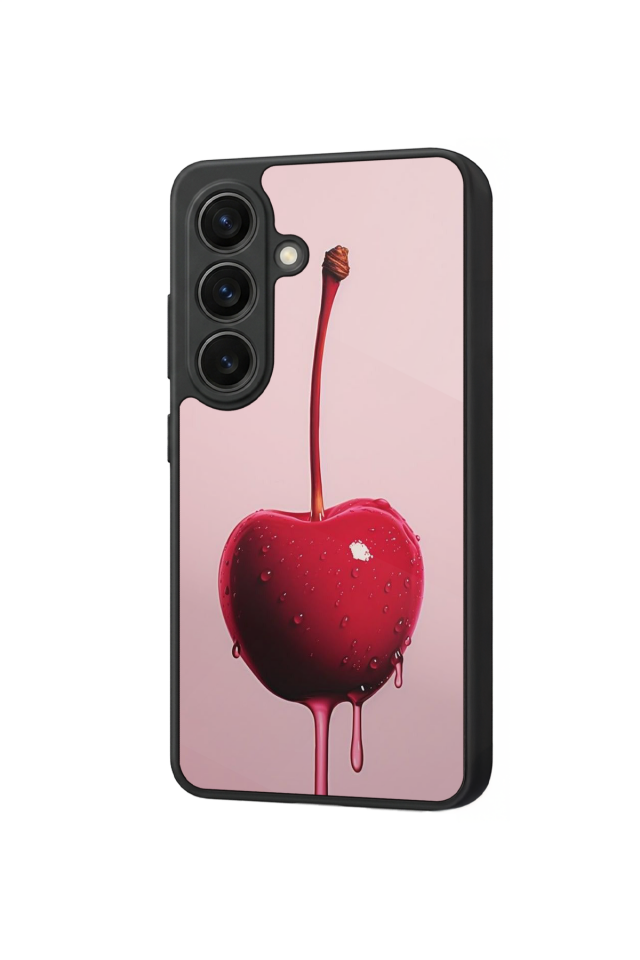 Samsung Galaxy S26 Uyumlu Kiraz Tasarımlı Glossy Premium Kılıf