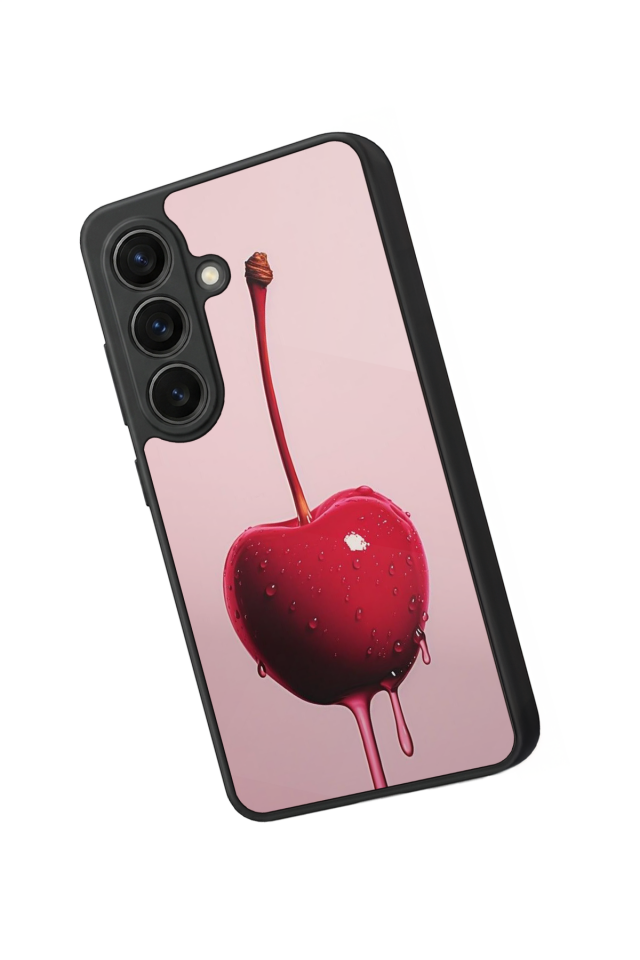 Samsung Galaxy S26 Uyumlu Kiraz Tasarımlı Glossy Premium Kılıf