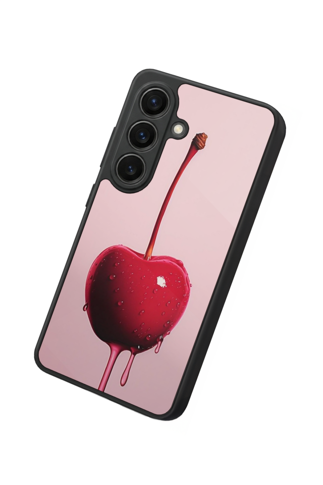 Samsung Galaxy S26 Uyumlu Kiraz Tasarımlı Glossy Premium Kılıf