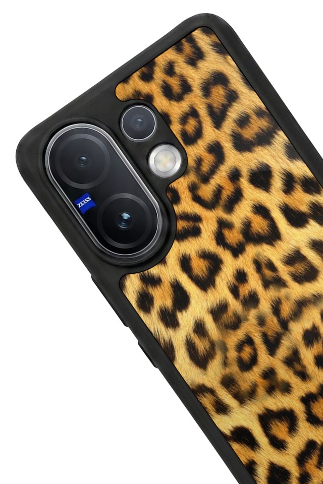 Vivo V60 Uyumlu Leopar Tasarımlı Glossy Premium Kılıf