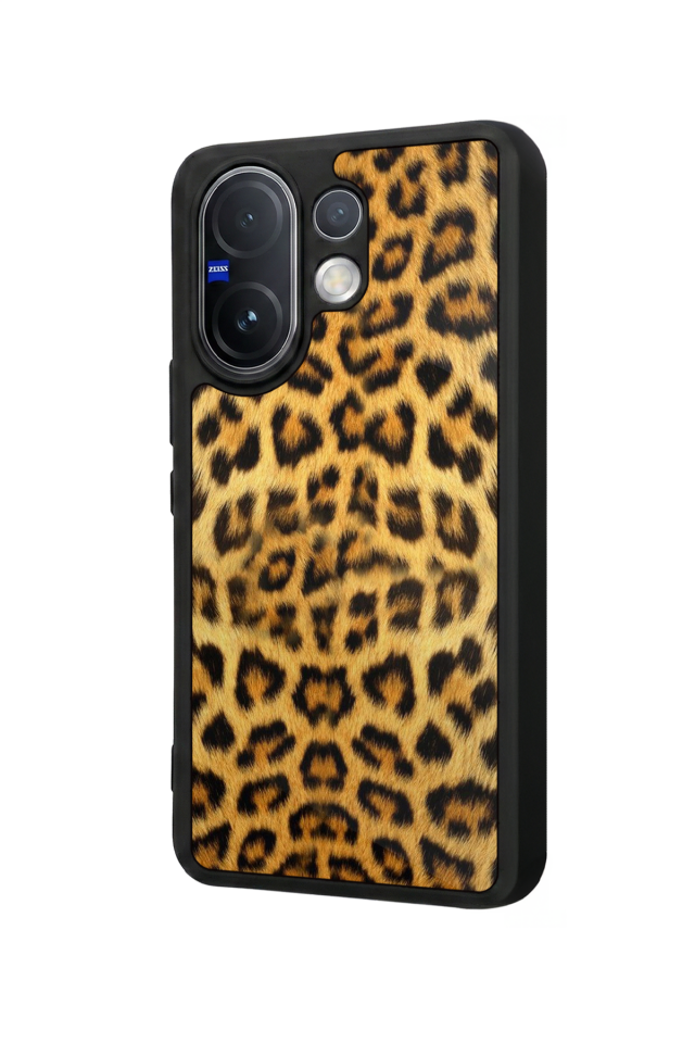 Vivo V60 Uyumlu Leopar Tasarımlı Glossy Premium Kılıf