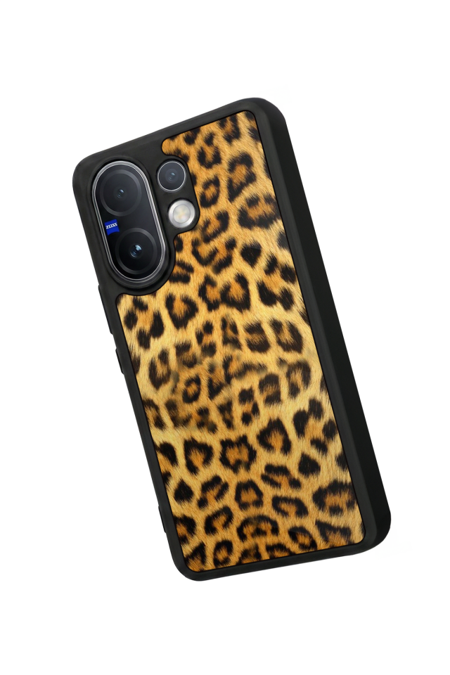 Vivo V60 Uyumlu Leopar Tasarımlı Glossy Premium Kılıf