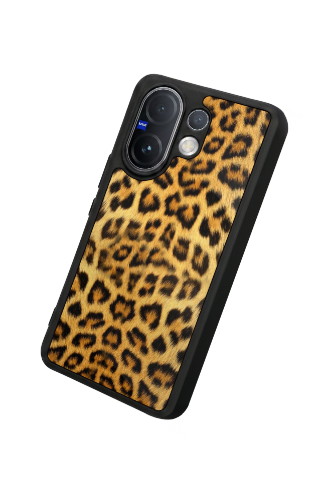 Vivo V60 Uyumlu Leopar Tasarımlı Glossy Premium Kılıf