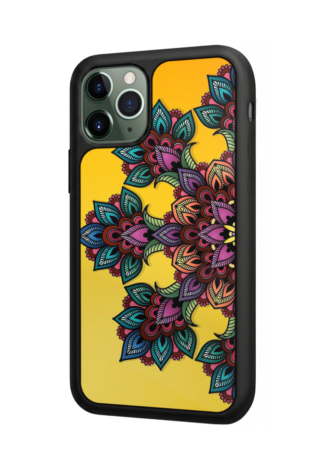 iPhone 11 Pro Max Uyumlu Mandala Tasarımlı Glossy Premium Kılıf