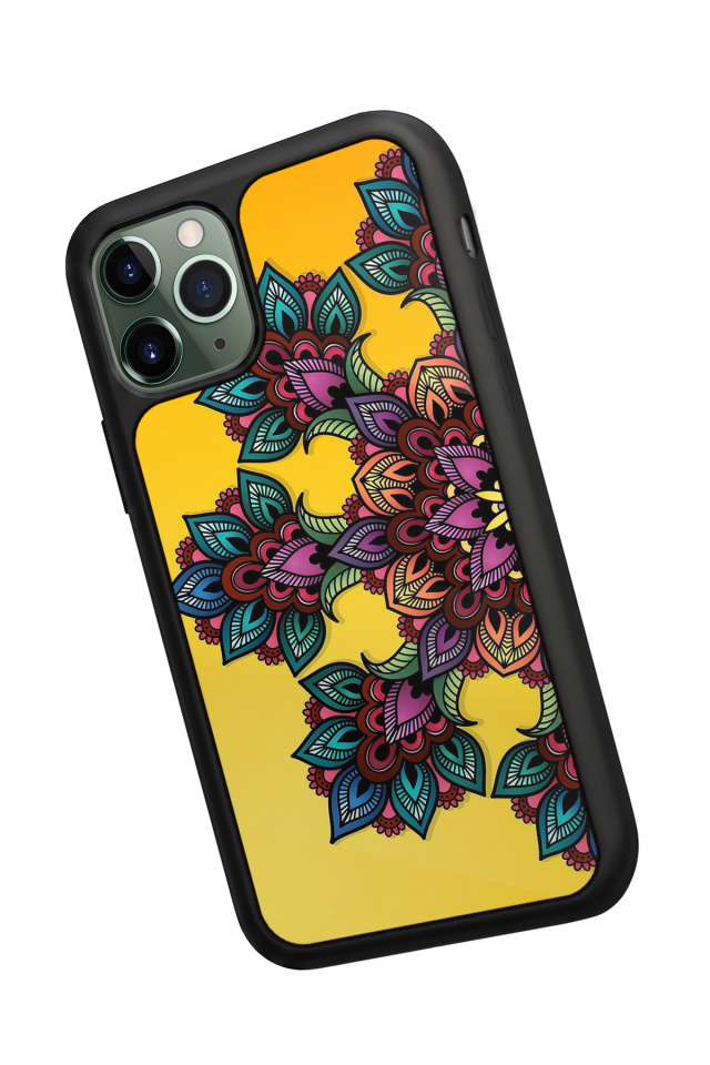 iPhone 11 Pro Max Uyumlu Mandala Tasarımlı Glossy Premium Kılıf