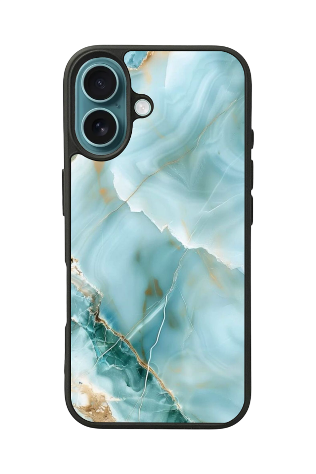 iPhone 16 Uyumlu Mermer Marble Tasarımlı Glossy Premium Kılıf