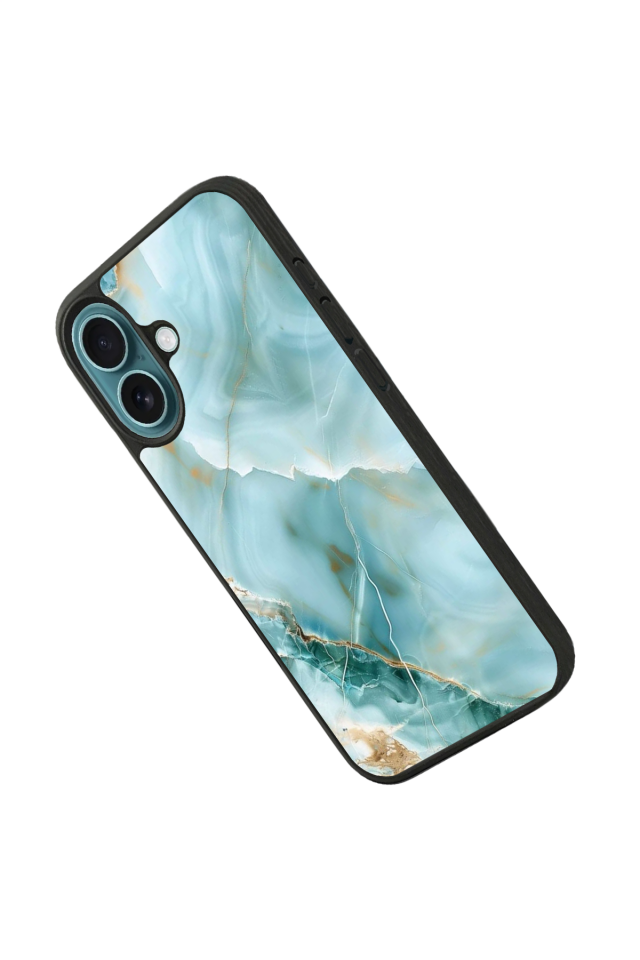 iPhone 16 Uyumlu Mermer Marble Tasarımlı Glossy Premium Kılıf