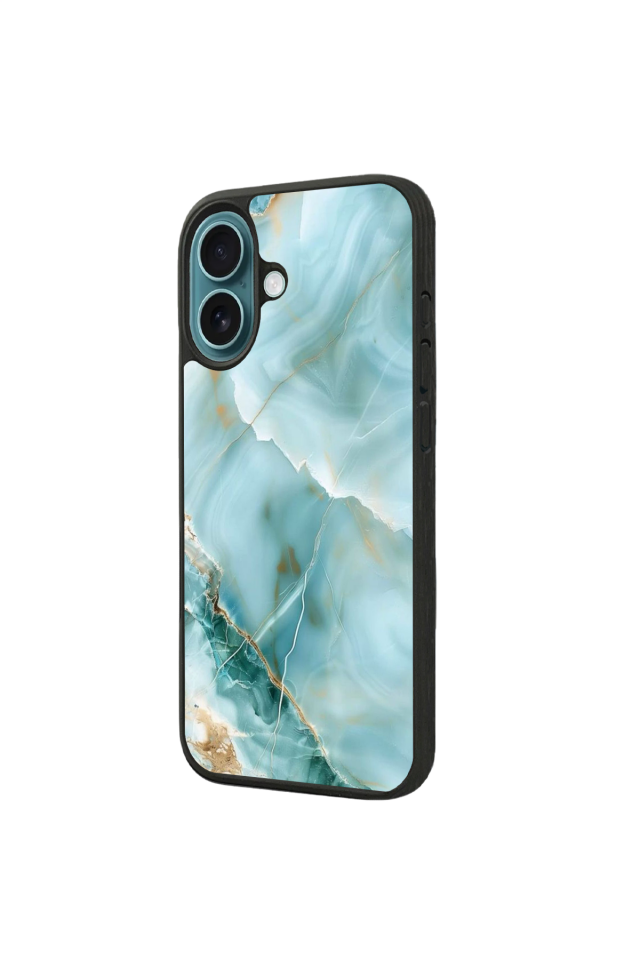 iPhone 16 Uyumlu Mermer Marble Tasarımlı Glossy Premium Kılıf