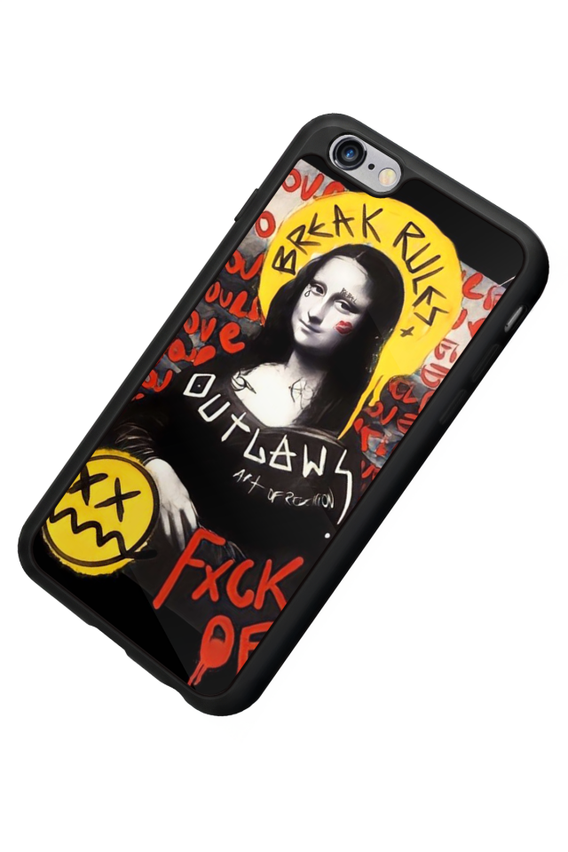 iPhone 6s Plus Uyumlu Monalisa Tasarımlı Glossy Premium Kılıf