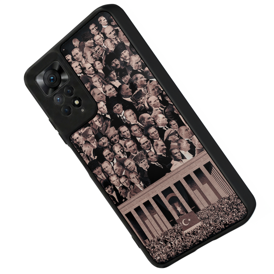 Xiaomi Redmi Note 11 Pro Uyumlu Mustafa Kemal Ataturk Tasarımlı Glossy Premium Kılıf