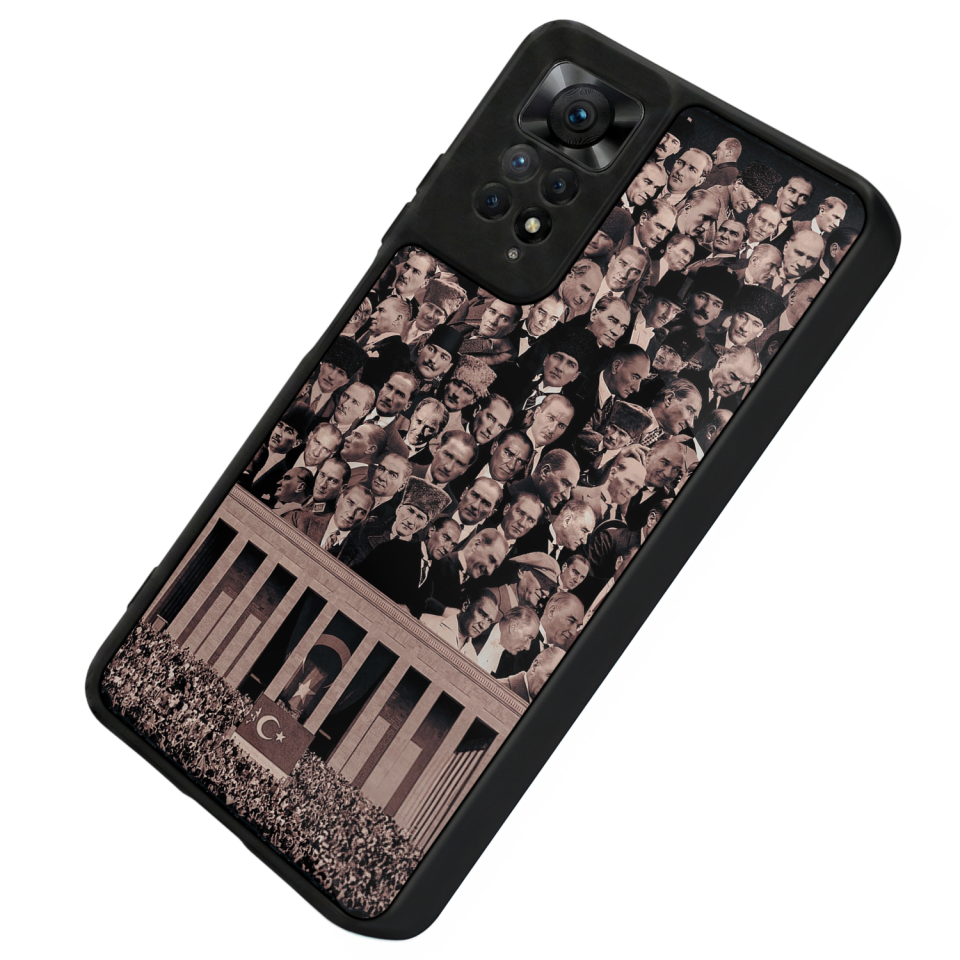 Xiaomi Redmi Note 11 Pro Uyumlu Mustafa Kemal Ataturk Tasarımlı Glossy Premium Kılıf