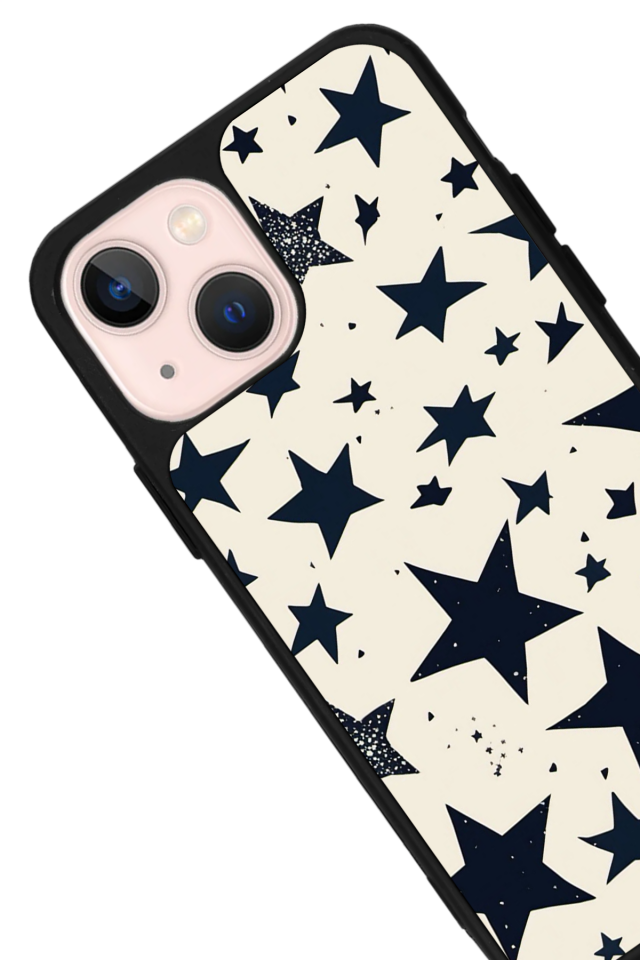 iPhone 15 Plus Uyumlu Retro Yildizlar Tasarımlı Glossy Premium Kılıf