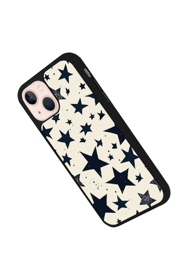 iPhone 15 Plus Uyumlu Retro Yildizlar Tasarımlı Glossy Premium Kılıf