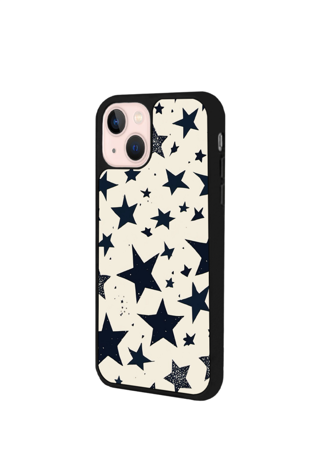 iPhone 15 Plus Uyumlu Retro Yildizlar Tasarımlı Glossy Premium Kılıf