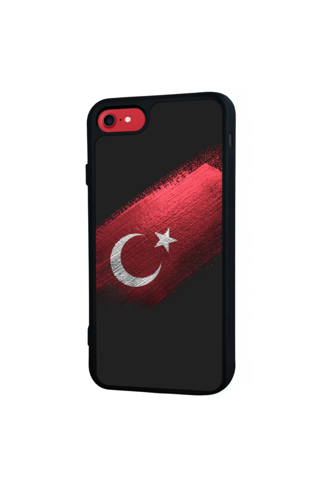 iPhone SE Uyumlu Türk Bayragi Tasarımlı Glossy Premium Kılıf