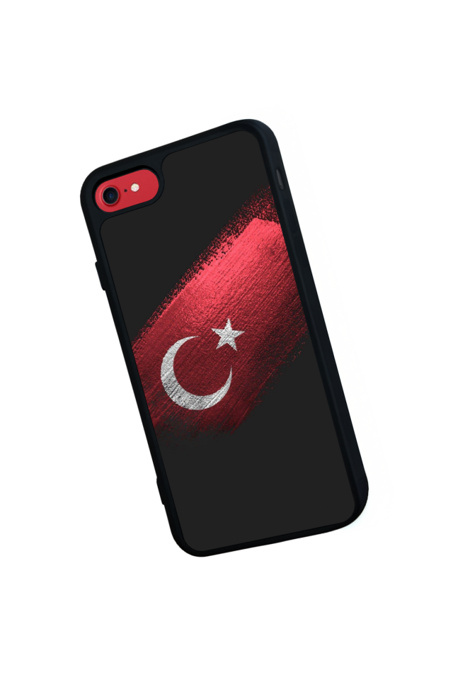 iPhone SE Uyumlu Türk Bayragi Tasarımlı Glossy Premium Kılıf