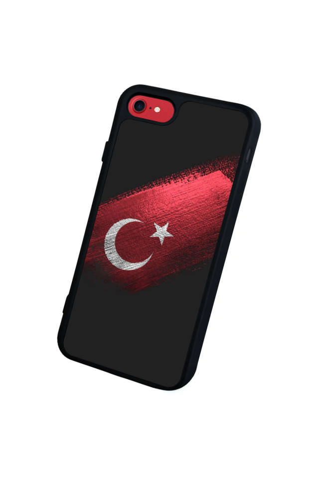 iPhone SE Uyumlu Türk Bayragi Tasarımlı Glossy Premium Kılıf