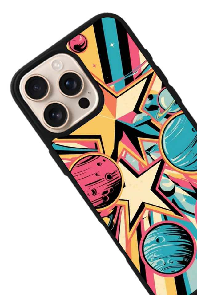 iPhone 15 Pro Max Uyumlu Uzay Tasarımlı Glossy Premium Kılıf