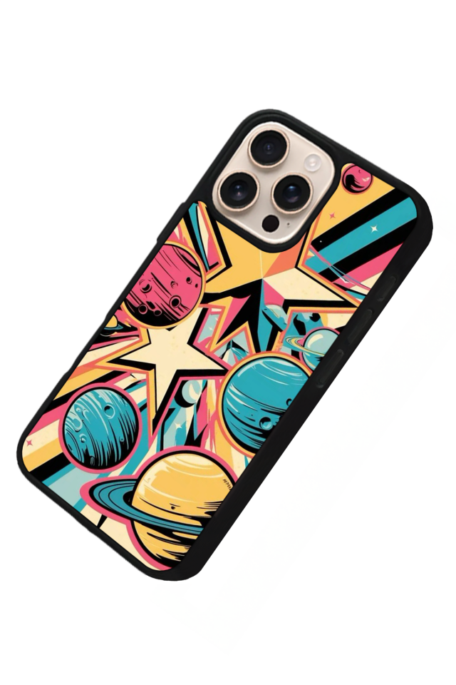 iPhone 15 Pro Max Uyumlu Uzay Tasarımlı Glossy Premium Kılıf