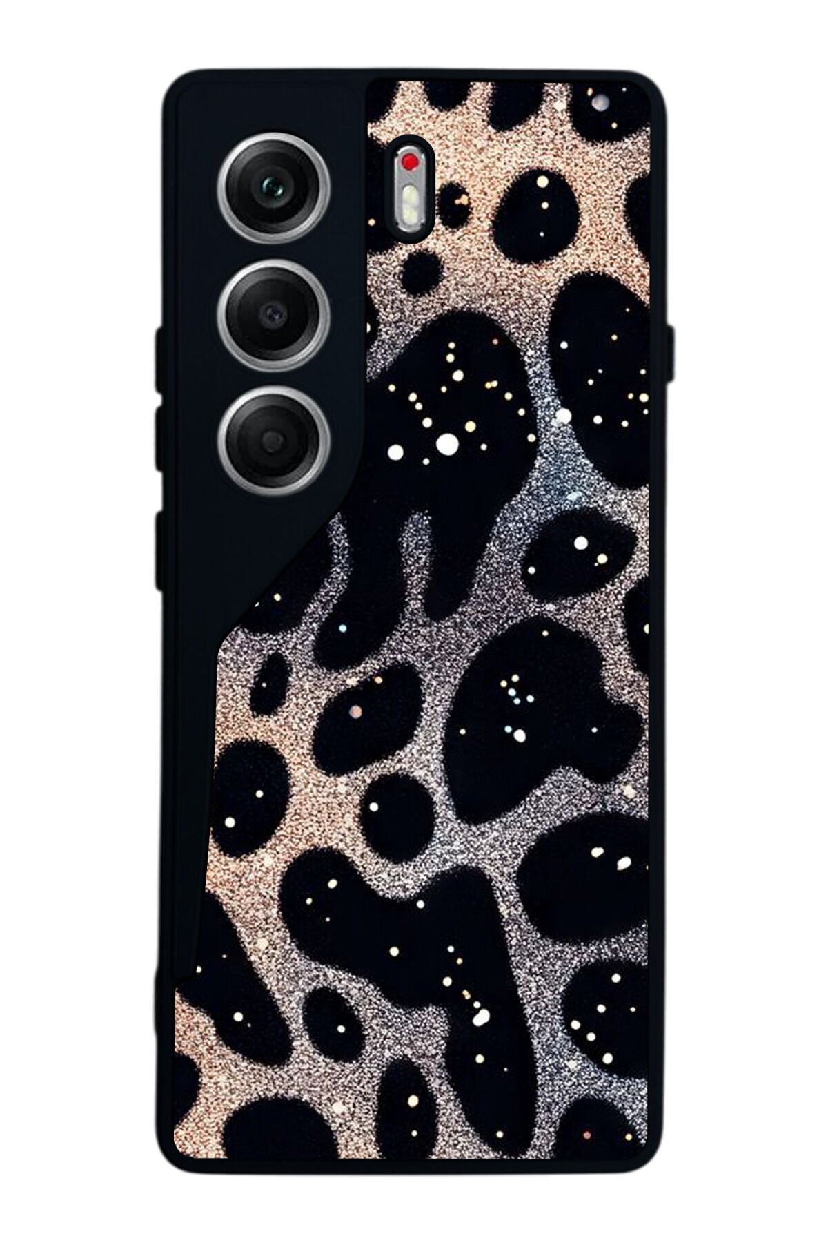 Tecno Camon 40 Uyumlu Hologram Leopar Tasarımlı Glossy Premium Kılıf